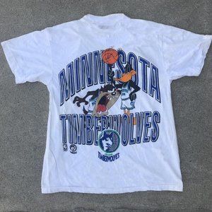 Vintage NBA Minnesota Timberwolves Looney Tunes Shirt, Minnesota Timberwolves Sh